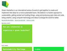 Tablet Screenshot of greenhackathon.com